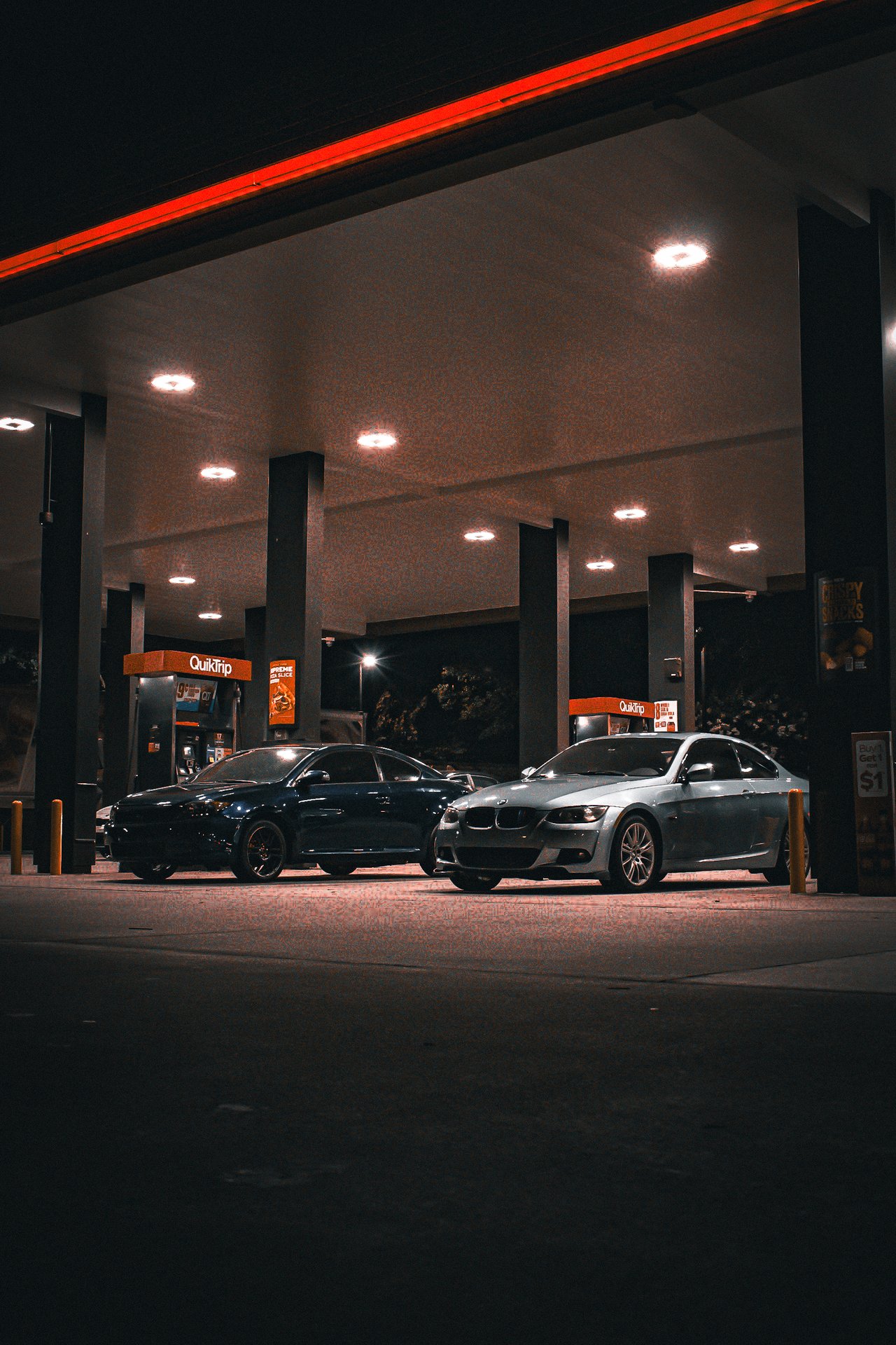Two-car night shoot